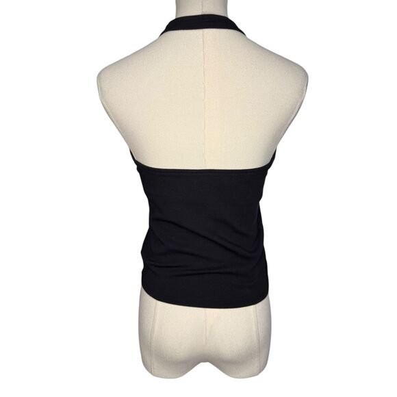 UNIQLO Women’s Medium Airism Halter Bra Top Black Stretch Comfort - Picture 4 of 6